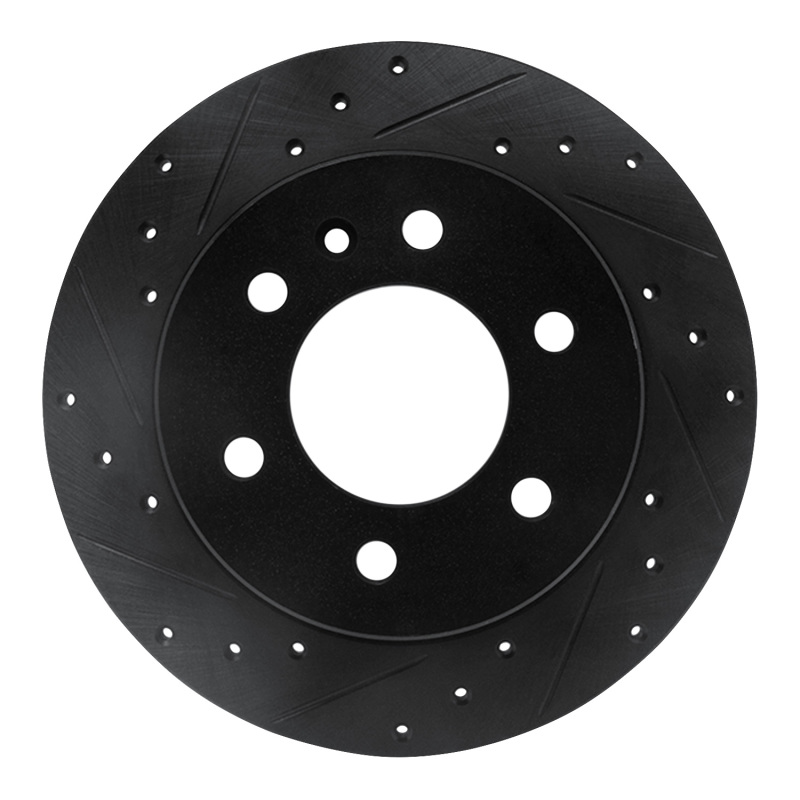 Dodge Sprinter 2500 Brake Rotor (1) - Rear Left - R1 Concepts - Drilled & Slotted - Black - `06-`18